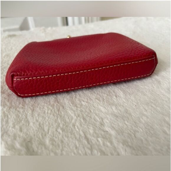 Dooney & Bourke Red Leather Kiss-Lock Coin Purse, Excellent Condition - Picture 5 of 7